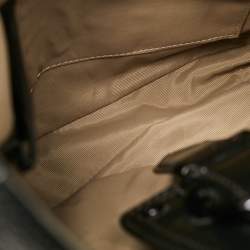 Burberry Black/Beige Nova Check Canvas and Leather Studded Brooke Warrior Hobo