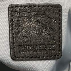 Burberry Khaki/Black Nova Check Nylon and Leather Buckleigh Tote
