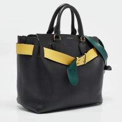 Burberry Black/Yellow Leather Medium Belt Tote