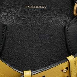 Burberry Black/Yellow Leather Medium Belt Tote