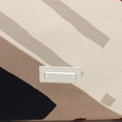 Burberry Multicolor Canvas and Leather Shopper Tote