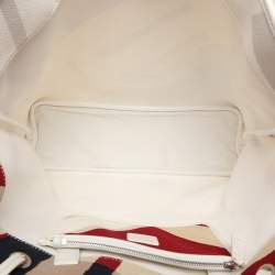 Burberry Multicolor Canvas and Leather Shopper Tote