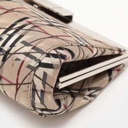 Burberry Multicolor Satin Frame Clutch