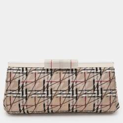 Burberry Multicolor Satin Frame Clutch