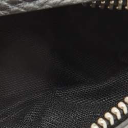 Pre Owned Burberry Black Leather Eyelet Crossbody Bag