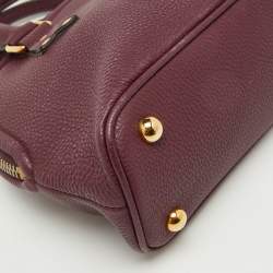 Burberry Plum Purple Leather Orchard Zip Satchel