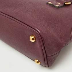 Burberry Plum Purple Leather Orchard Zip Satchel