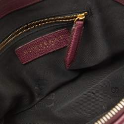 Burberry Plum Purple Leather Orchard Zip Satchel