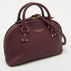 Burberry Plum Purple Leather Orchard Zip Satchel