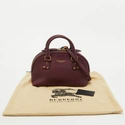 Burberry Plum Purple Leather Orchard Zip Satchel