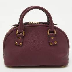 Burberry Plum Purple Leather Orchard Zip Satchel
