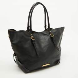 مملوكة مسبقًا Burberry Black Leather Salisbury Tote