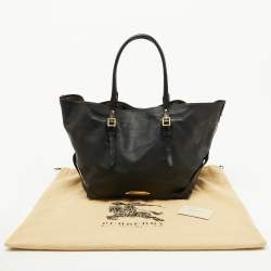 مملوكة مسبقًا Burberry Black Leather Salisbury Tote