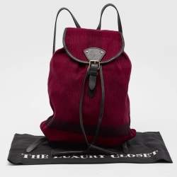 Burberry Magenta Mega Check Canvas Chiltern Backpack