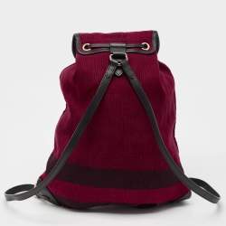 Burberry Magenta Mega Check Canvas Chiltern Backpack