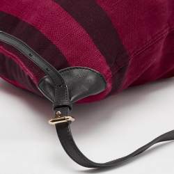 Burberry Magenta Mega Check Canvas Chiltern Backpack