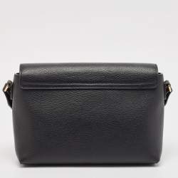 Burberry Black/Beige Check Canvas and Leather Note Shoulder Bag