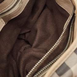 Burberry Smoked Check PVC and Leather Lowry Tote