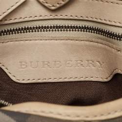 Burberry Smoked Check PVC and Leather Lowry Tote