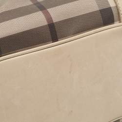 Burberry Smoked Check PVC and Leather Lowry Tote