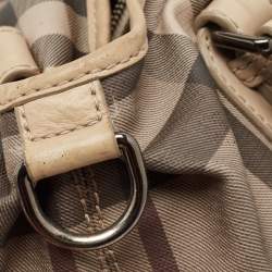 Burberry Smoked Check PVC and Leather Lowry Tote