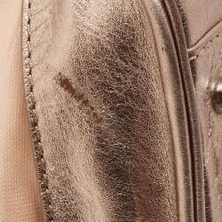 Burberry Metallic Beige Exploded Check PVC and Leather Canterbury Tote