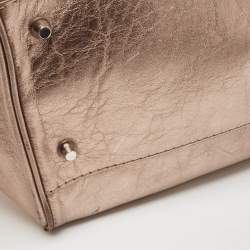 Burberry Metallic Beige Exploded Check PVC and Leather Canterbury Tote