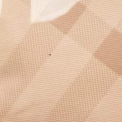 Burberry Metallic Beige Exploded Check PVC and Leather Canterbury Tote