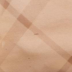 Burberry Metallic Beige Exploded Check PVC and Leather Canterbury Tote