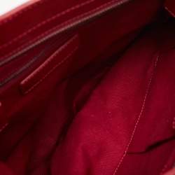 Pre Owned Burberry Burgundy Ombre Nova Pop Check PVC and Patent Leather Craigwell Hobo