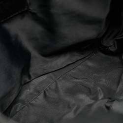 Burberry Grey/Black Beat Check Nylon and Patent Leather Lowry Tote