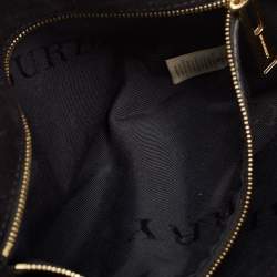 Pre Owned Burberry Black Grained Leather Madison Chain Bag