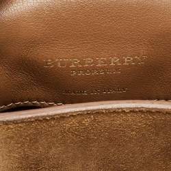 Burberry Black/Brown House Check Canvas and Leather Vertical Belt Buckle Bag