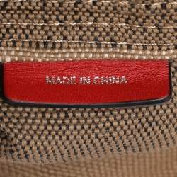 Pre Owned Burberry Brown/Multicolor Mega Check Canvas and Leather Medium Ashby Hobo
