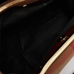 Pre Owned Burberry Brown/Beige House Check Canvas and Leather Hepburn Shoulder Bag