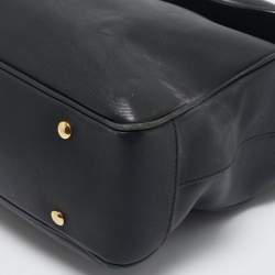 Burberry Black Leather DK88 Top Handle Bag