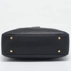 Burberry Black Leather DK88 Top Handle Bag