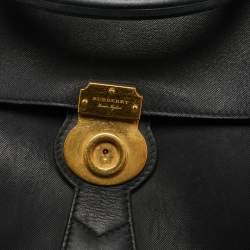 Burberry Black Leather DK88 Top Handle Bag