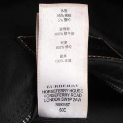 Burberry Grey/Black Beat Check Nylon and Patent Leather Lowry Tote