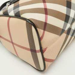 مملوكة مسبقًا Burberry Beige/Black Nova Check PVC and Leather Chester Boston Bag