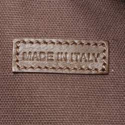 Burberry Brown House Check Canvas and Leather Beaton Tote