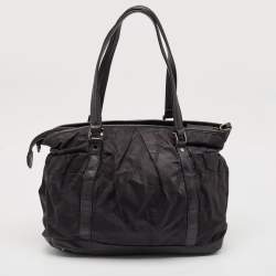 Burberry Black Super Nova Check Nylon Diaper Bag
