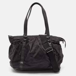 Burberry Black Super Nova Check Nylon Diaper Bag