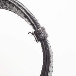 Pre Owned Burberry Black Leather Medium TB Shoulder Bag