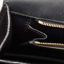 Pre Owned Burberry Black Leather Medium TB Shoulder Bag