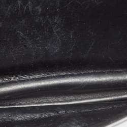 Pre Owned Burberry Black Leather Medium TB Shoulder Bag