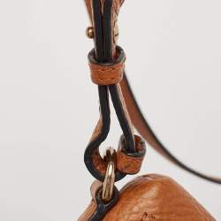 Burberry Brown/Beige House Check Canvas and Leather Farley Crossbody Bag