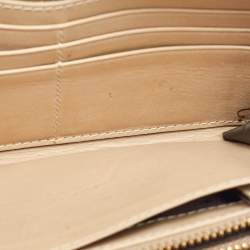 Burberry Beige Nova Check Coated Canvas Zip Around Wallet