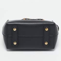 Burberry Black/Brown Leather Baby Belt Tote