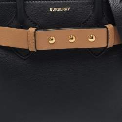Burberry Black/Brown Leather Baby Belt Tote